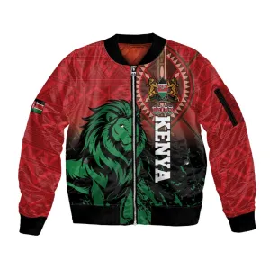 Kenya Independence Day Sleeve Zip Bomber Jacket Jamhuri ya Kenya 1963 - African Pattern LT14