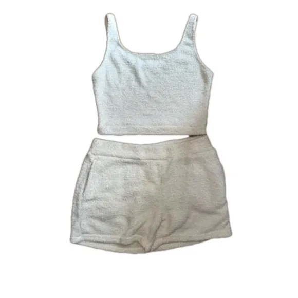 Kimberly C Cozier Than Ever Cropped Tank and Shorts Lounge Set