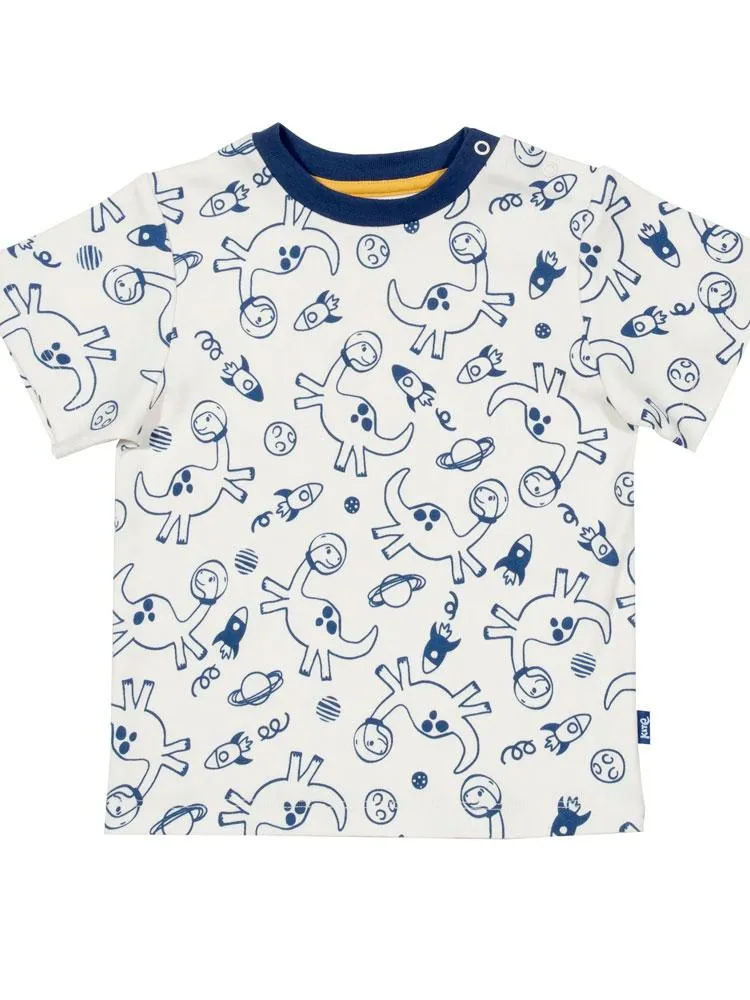 KITE Organic - Dino-Sphere T-shirt in Cream & Navy