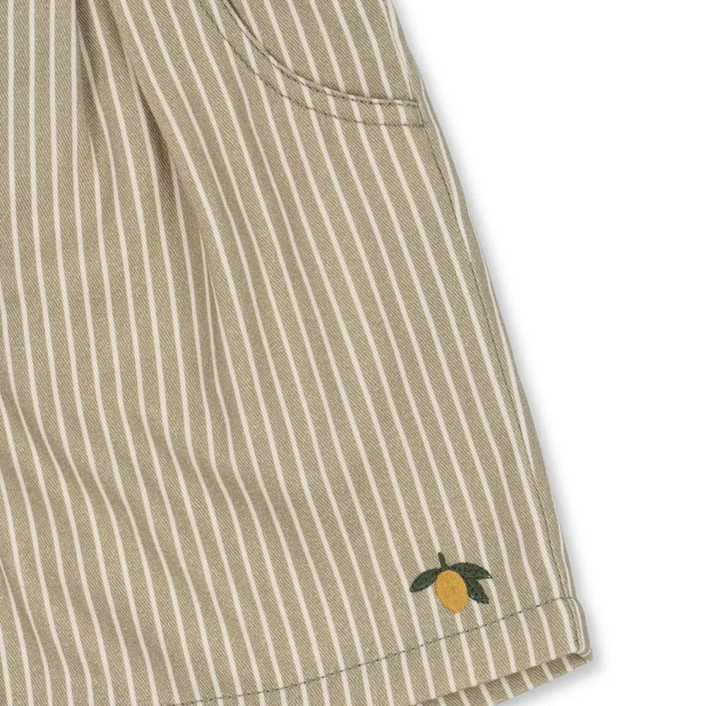 Konges Sløjd Cotton shorts 'Frankie' Tea Stripe
