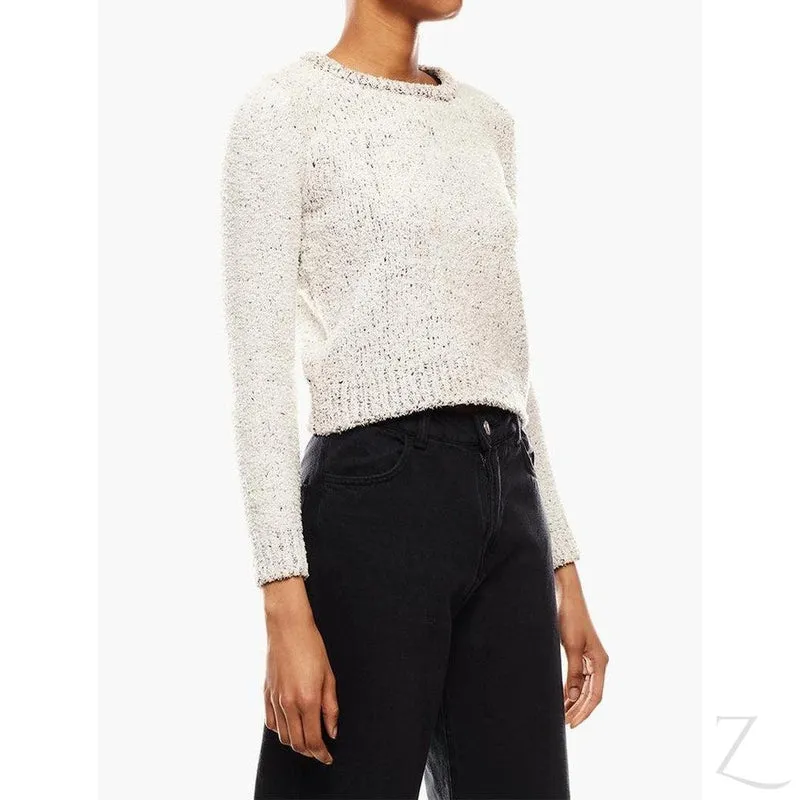 Ladies Cropped Woolly Sweater | Plain | "Ria"