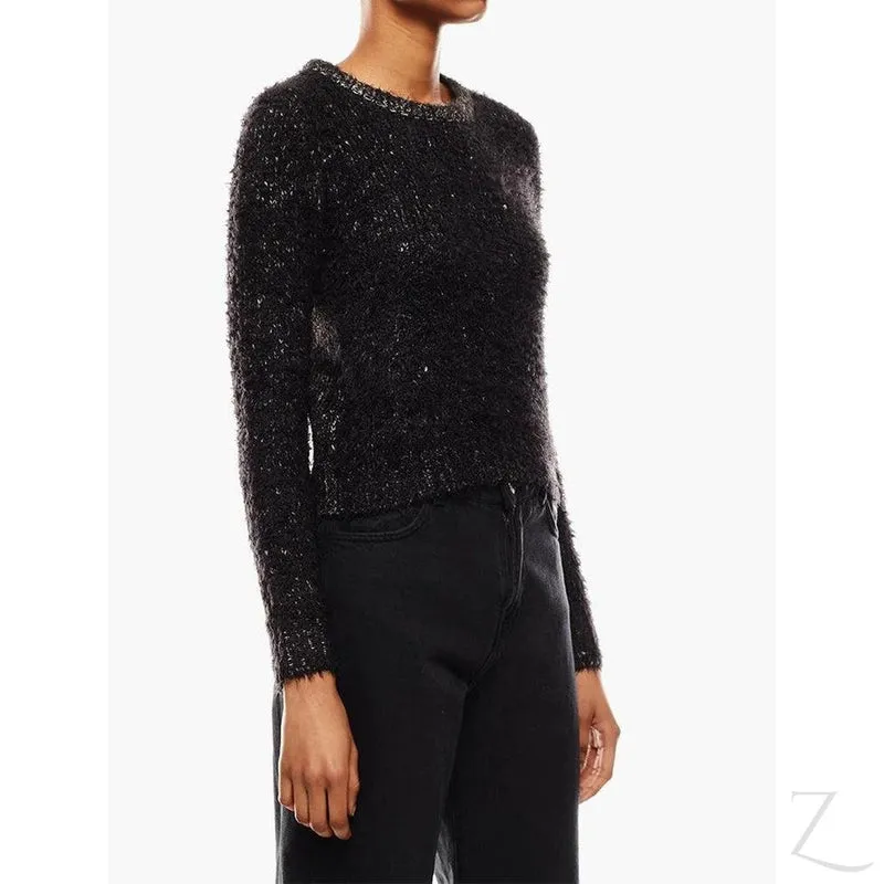 Ladies Cropped Woolly Sweater | Plain | "Ria"