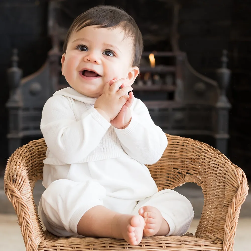 Langston Ivory Traditional Baby Boys All in One with Hat