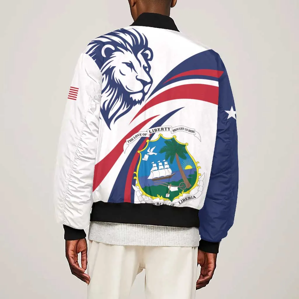 Liberia Independence Day Bomber Jacket July 26 Lion Coat of Arms LT01