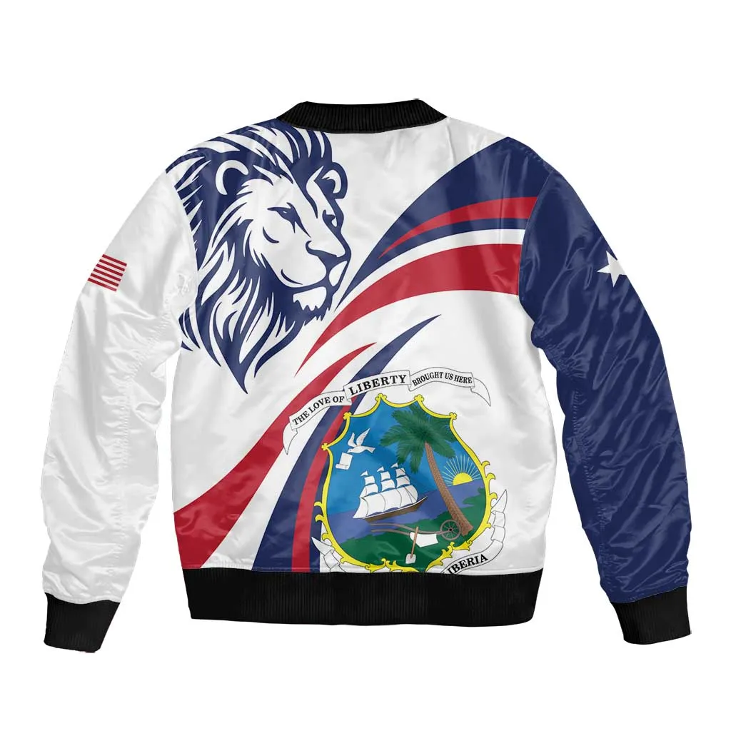 Liberia Independence Day Bomber Jacket July 26 Lion Coat of Arms LT01