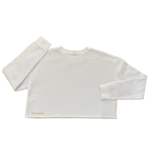 Lightweight Cropped Crewneck Sweatshirt