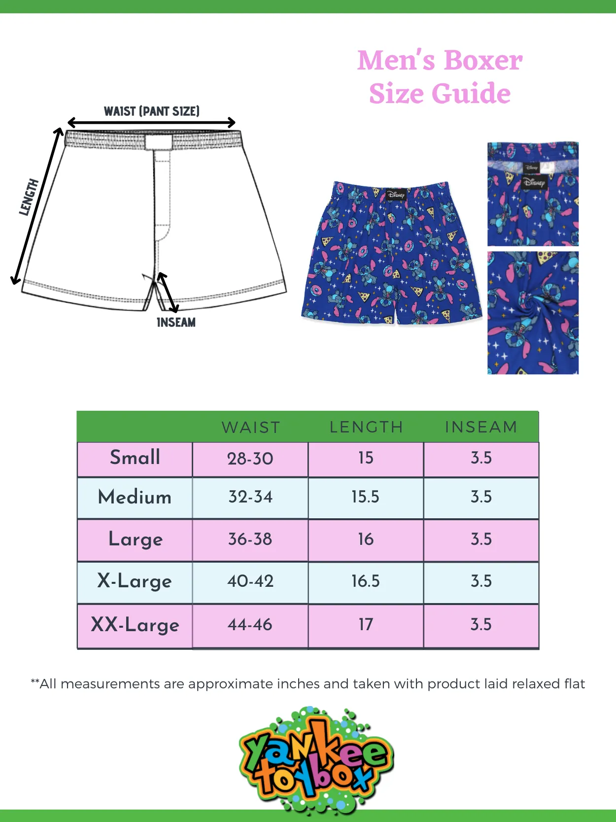 Lilo & Stitch Snacks Cotton Jersey Button Fly Boxer Shorts