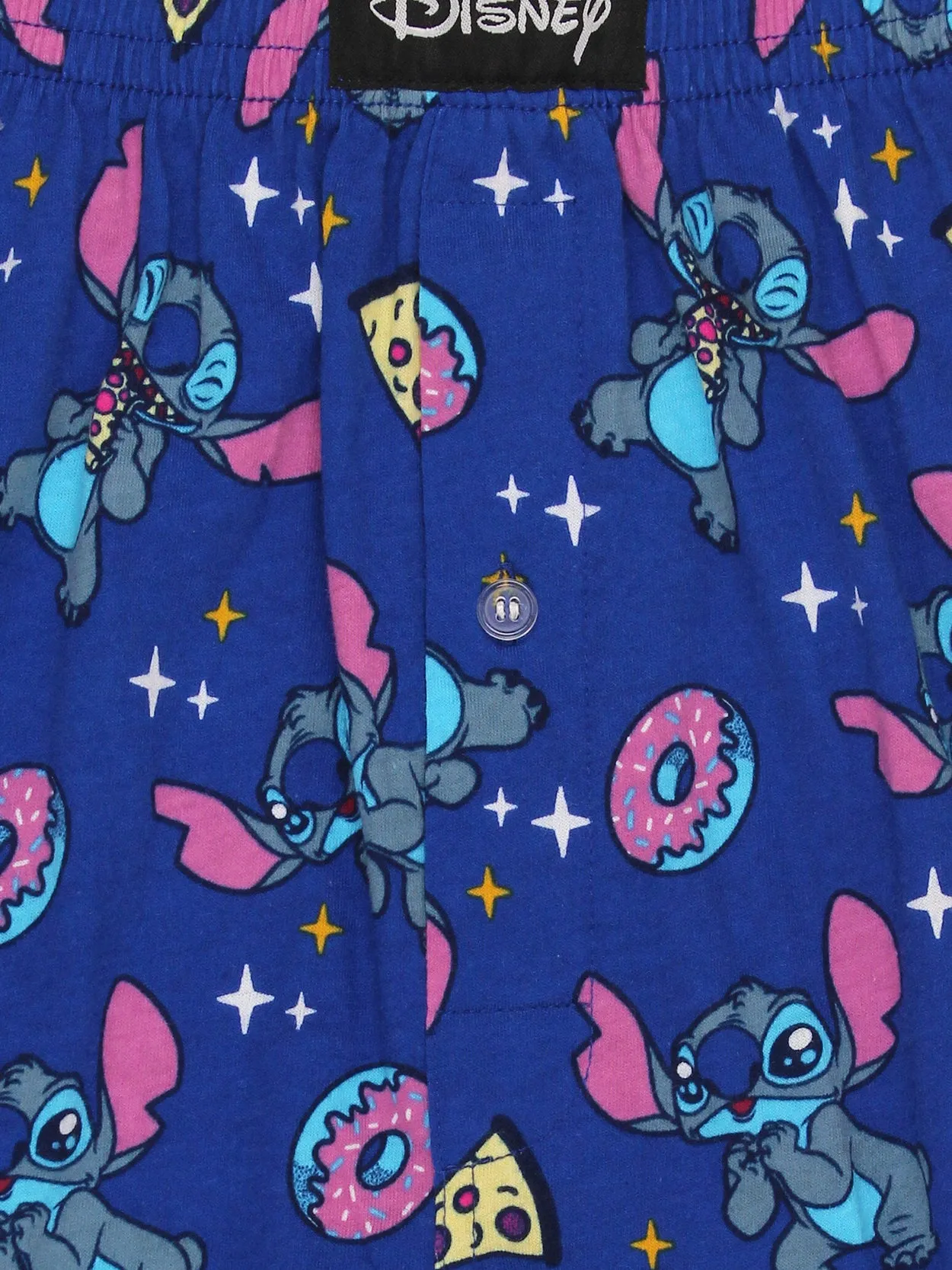 Lilo & Stitch Snacks Cotton Jersey Button Fly Boxer Shorts
