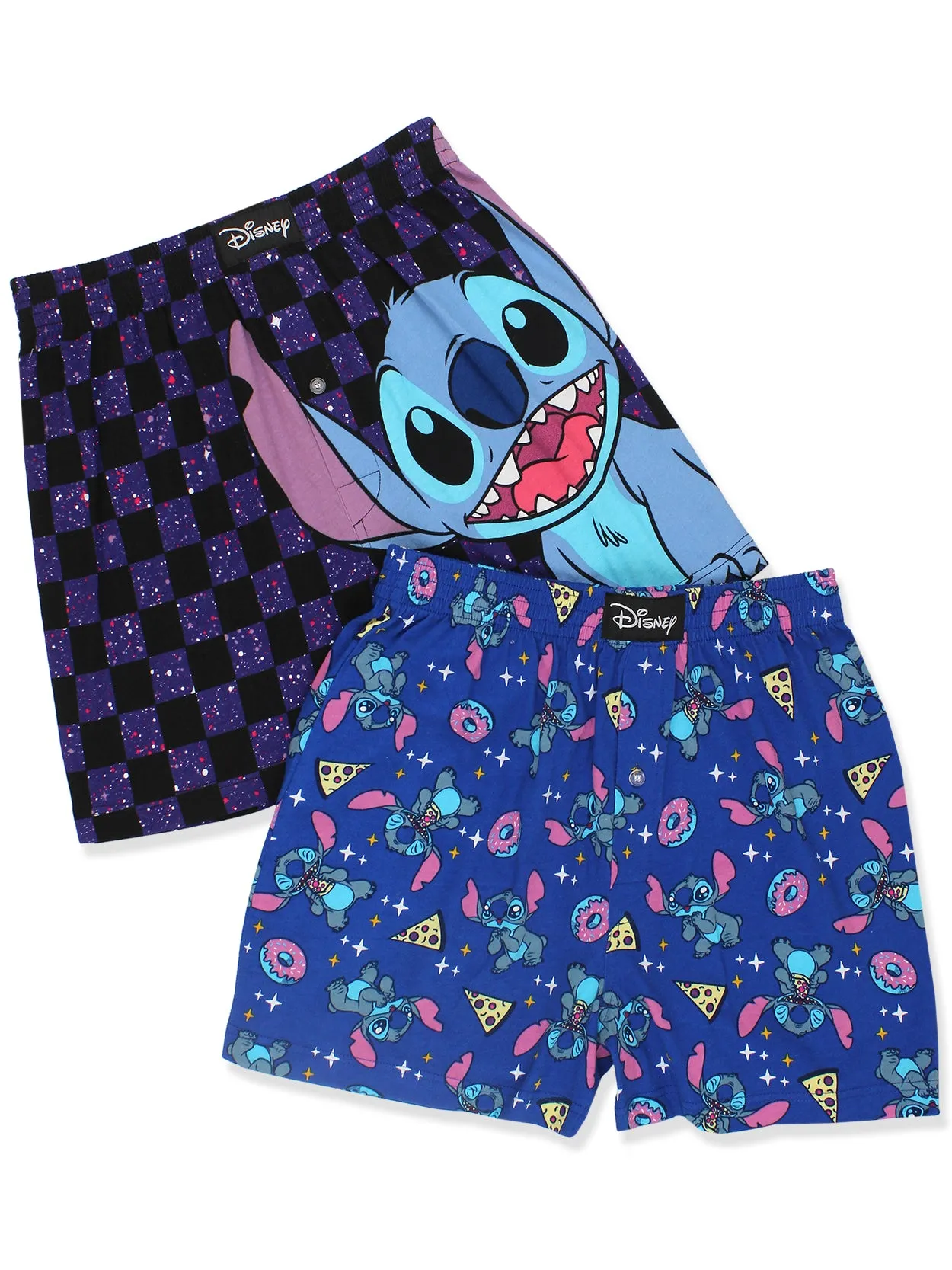 Lilo & Stitch Snacks Cotton Jersey Button Fly Boxer Shorts