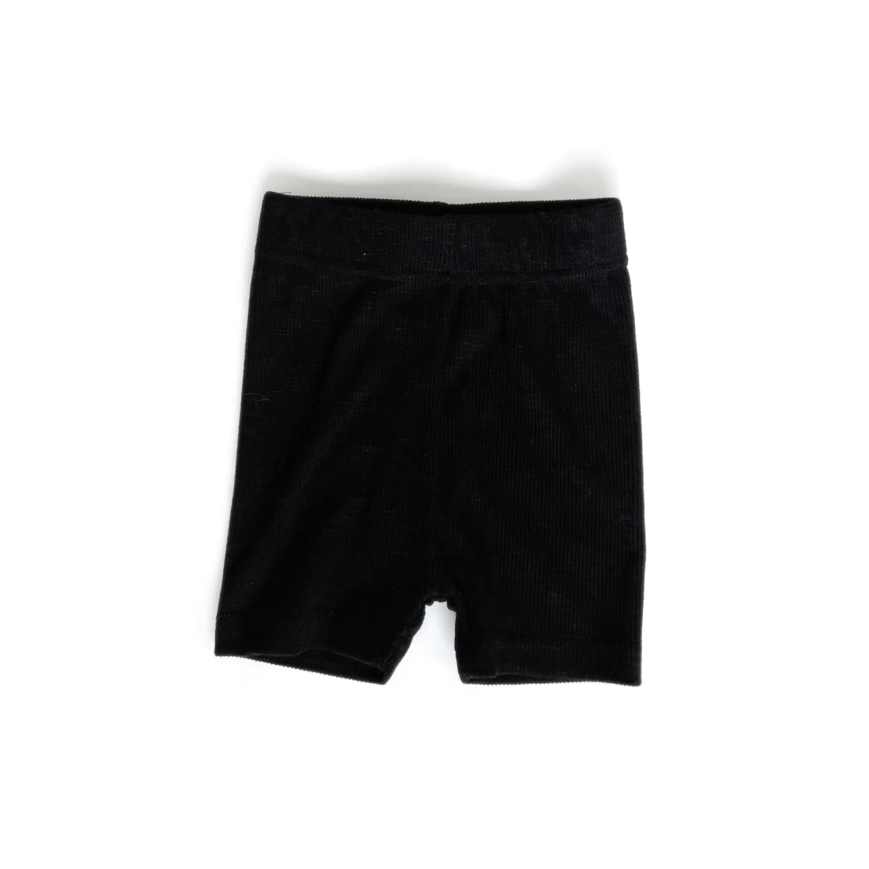 Little Bipsy Ribbed Biker Short - New Black