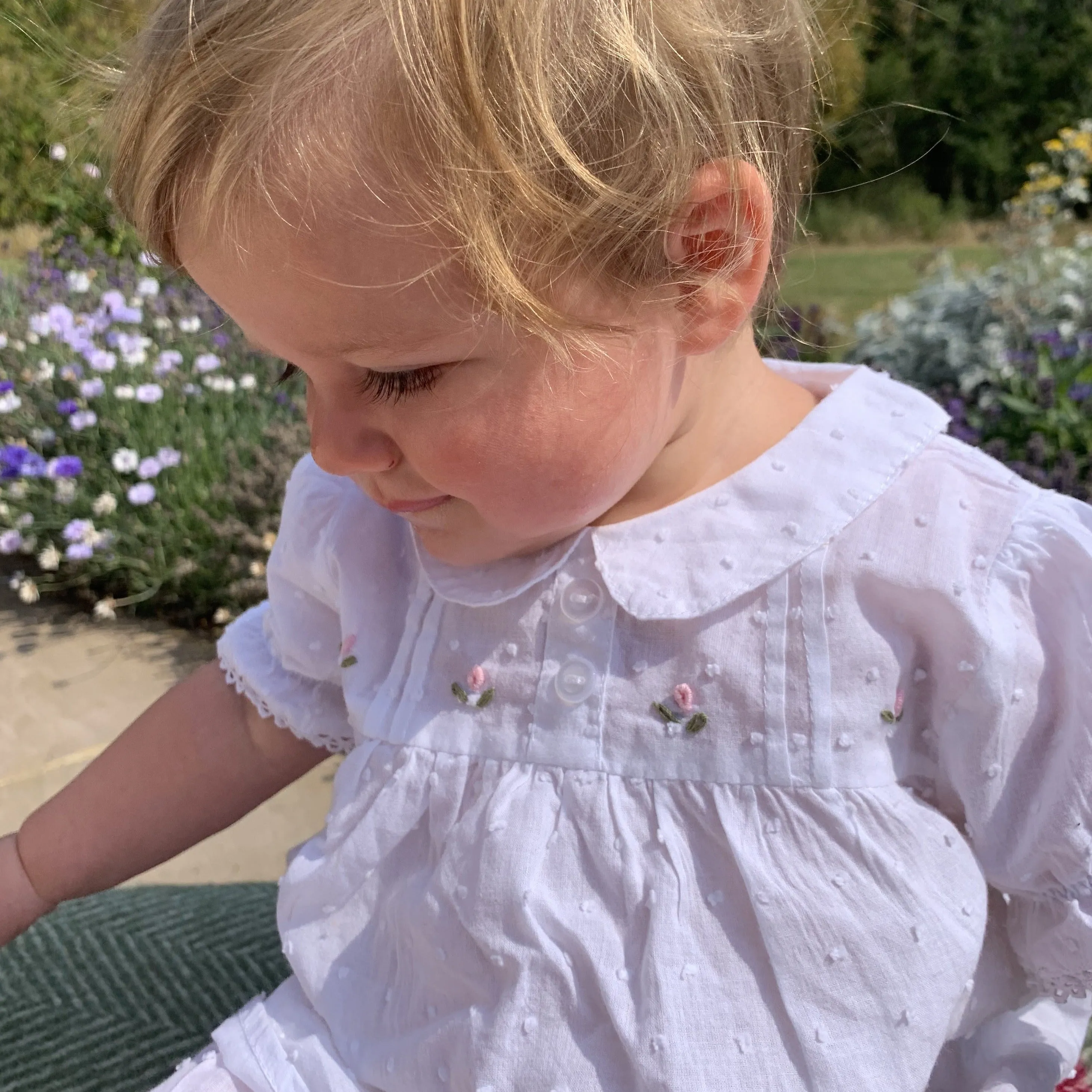 Little White Blouse with pink rosebuds