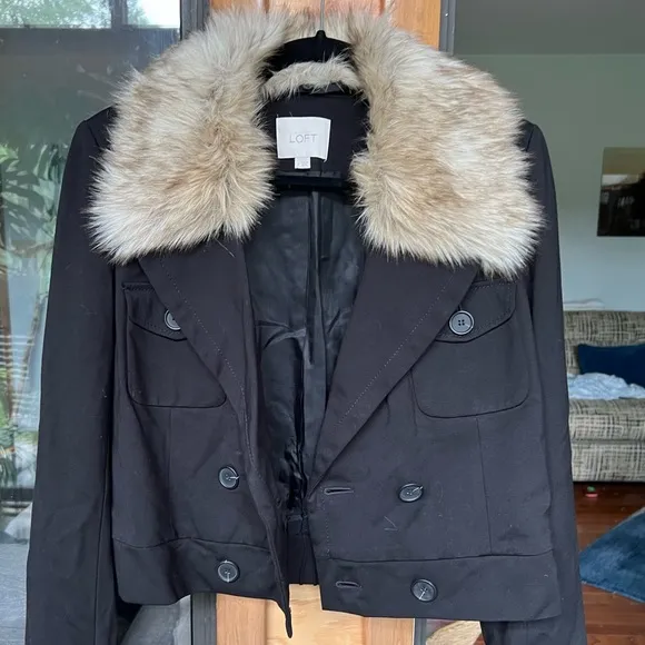 Loft Double Breasted Cropped Jacket - NWOT