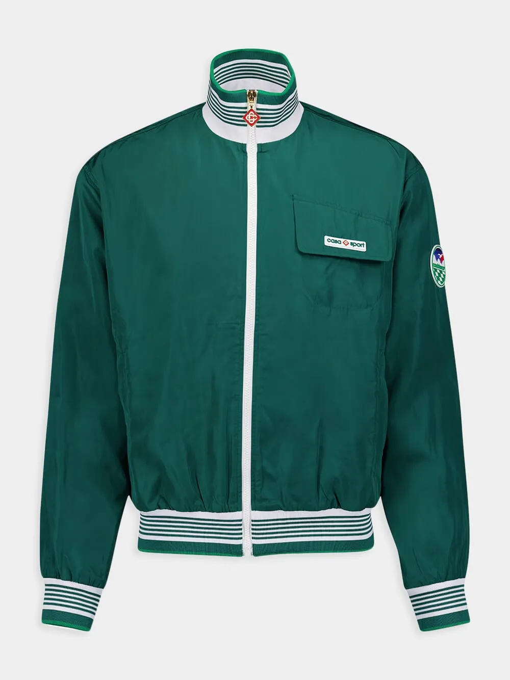 Logo-Patch Green Track Jacket