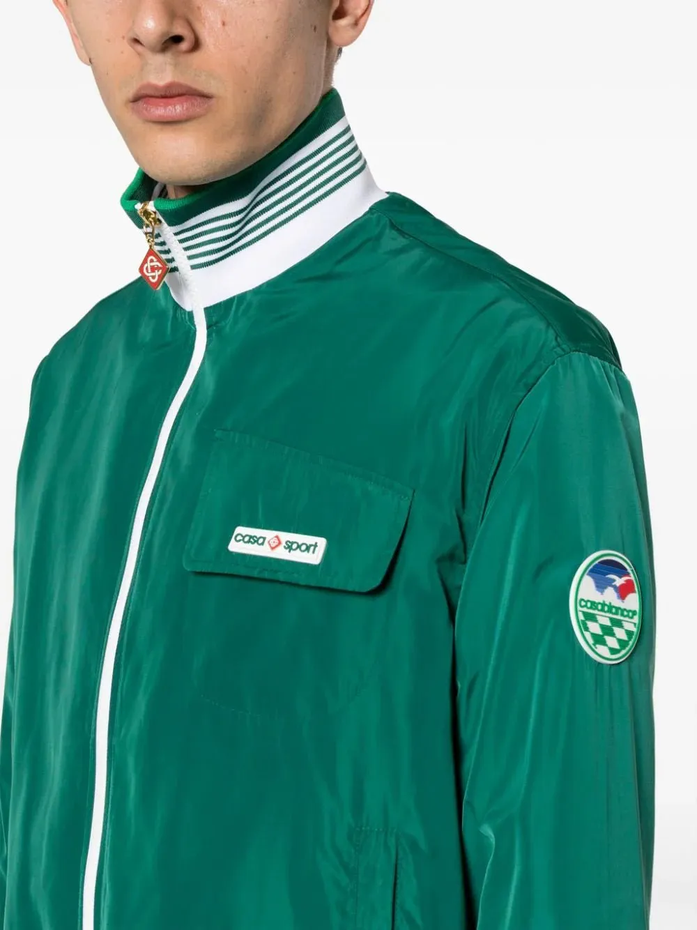 Logo-Patch Green Track Jacket