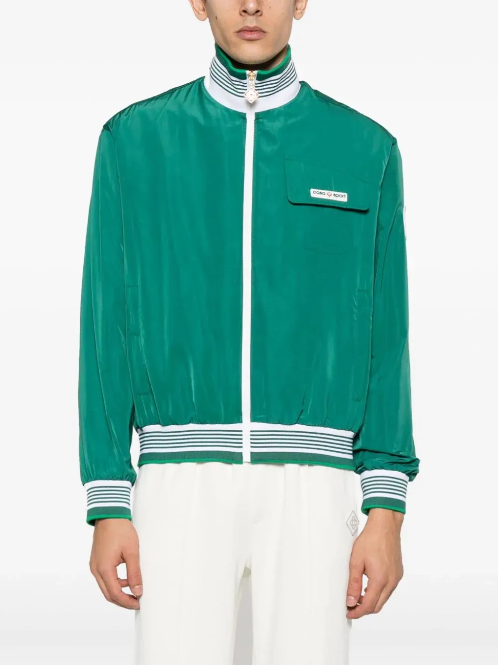 Logo-Patch Green Track Jacket