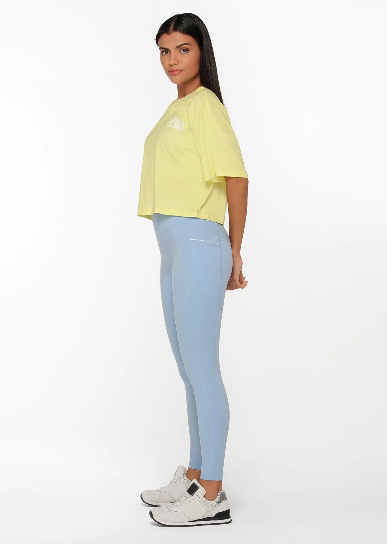 Lorna Jane Glide Transdry Cropped Tee - Lemon