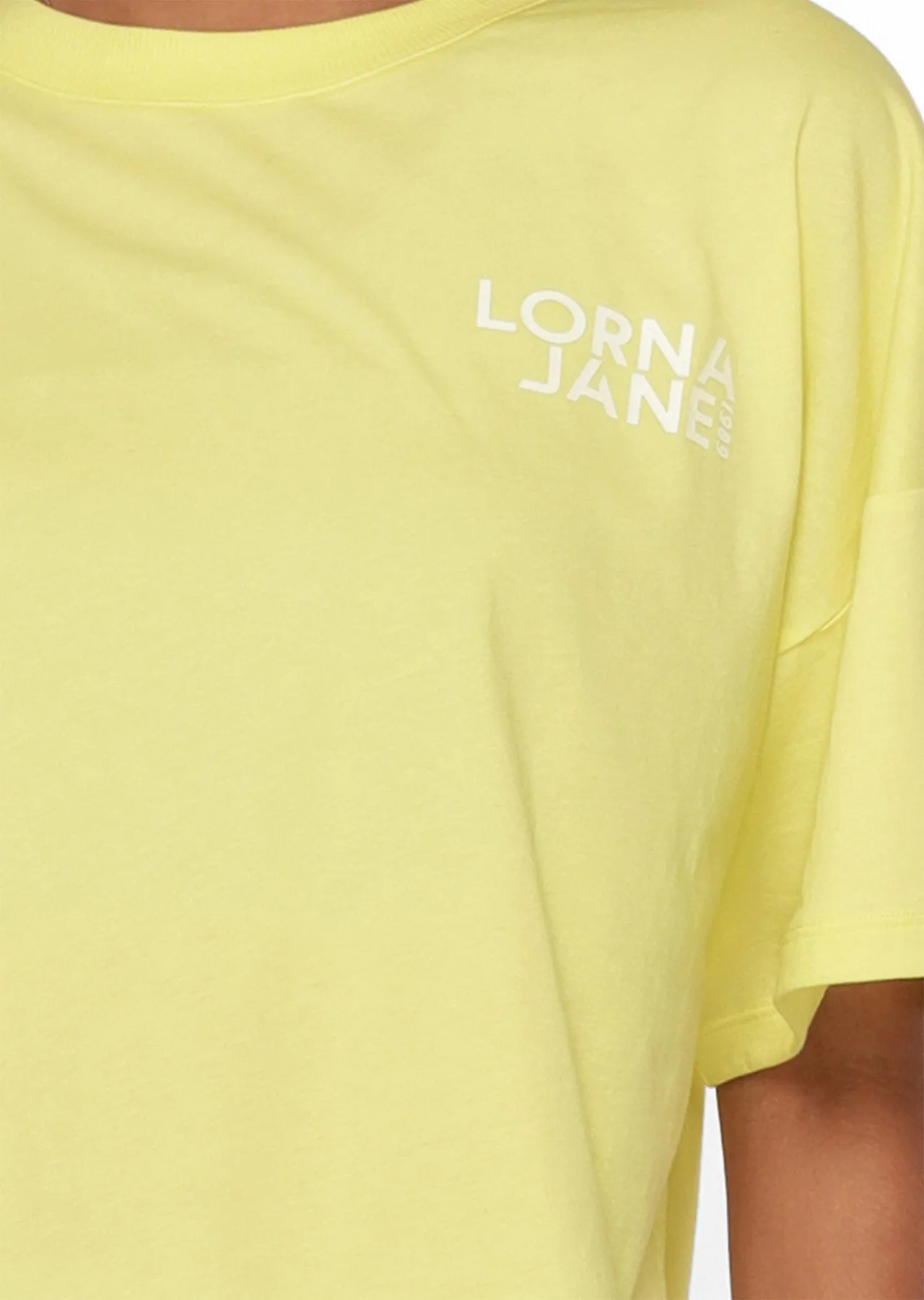 Lorna Jane Glide Transdry Cropped Tee - Lemon