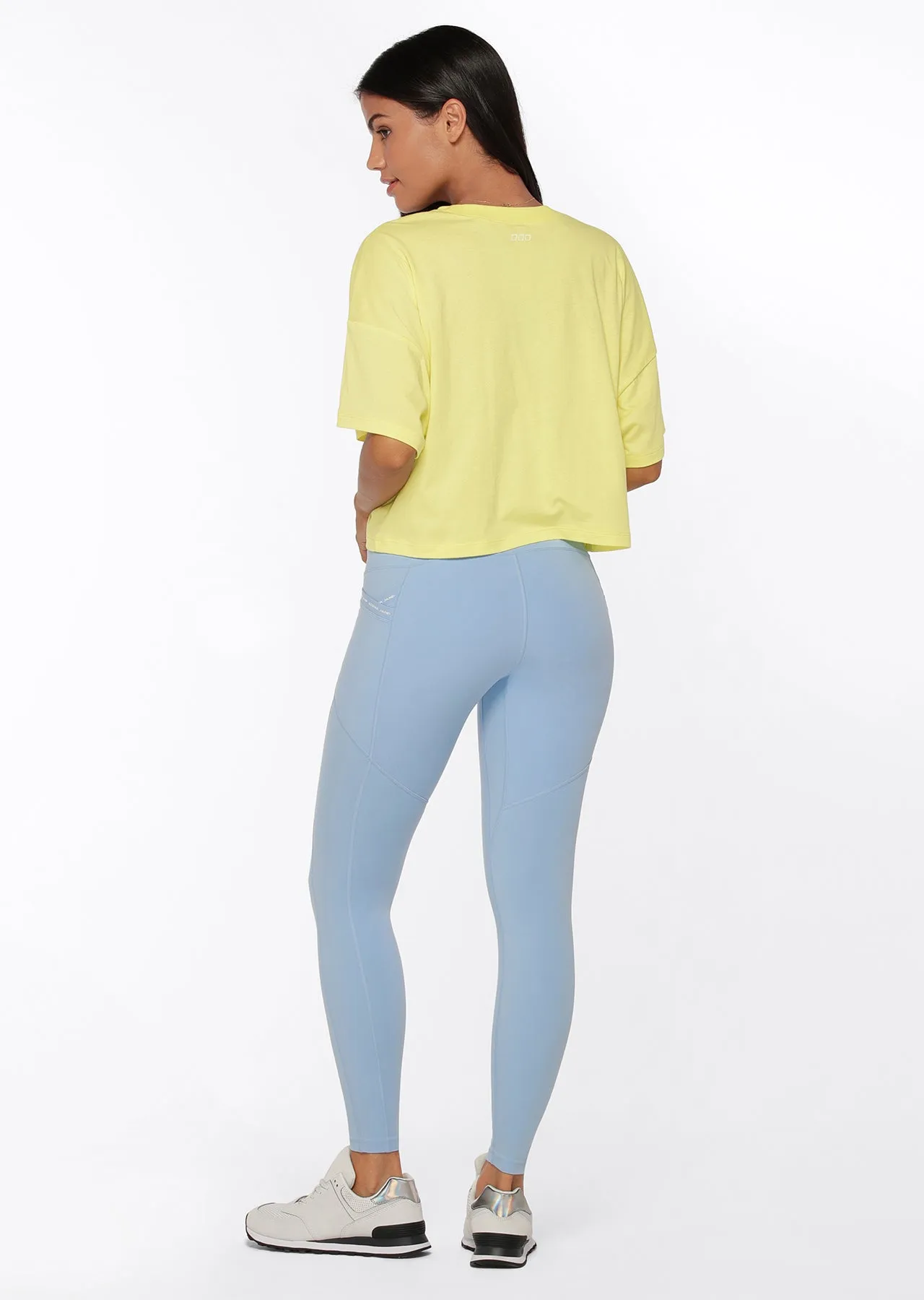 Lorna Jane Glide Transdry Cropped Tee - Lemon