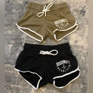 Lot of 2 Deadlifts &amp; Doughnut Old School Track Shorts, XS, Green &amp; Black