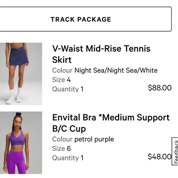 Lululemon V-Waist Mid-Rise Tennis Skirt size 4