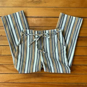 Lulu’s Blow Your Mind Khaki Multi Striped Striped Cropped Jeans