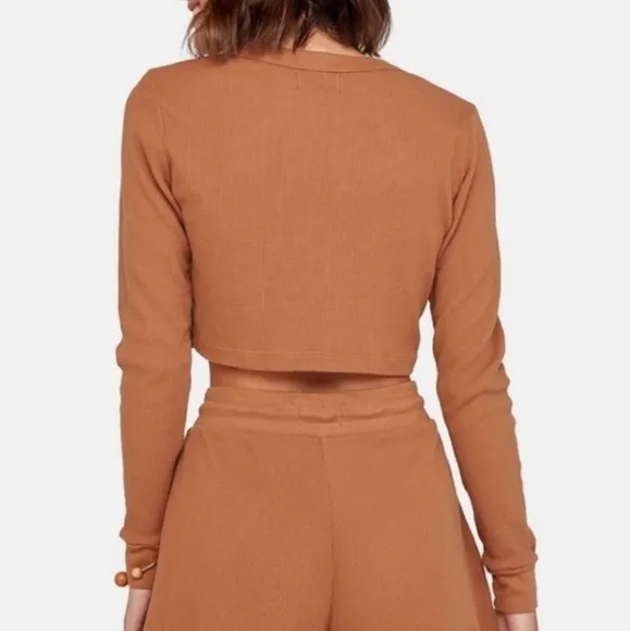 MATE THE LABEL CROPPED THERMAL TOP AND SHORTS SET IN SEDONA