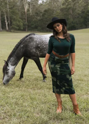 Maxi Bamboo Whitney Tube Skirt - Camouflage