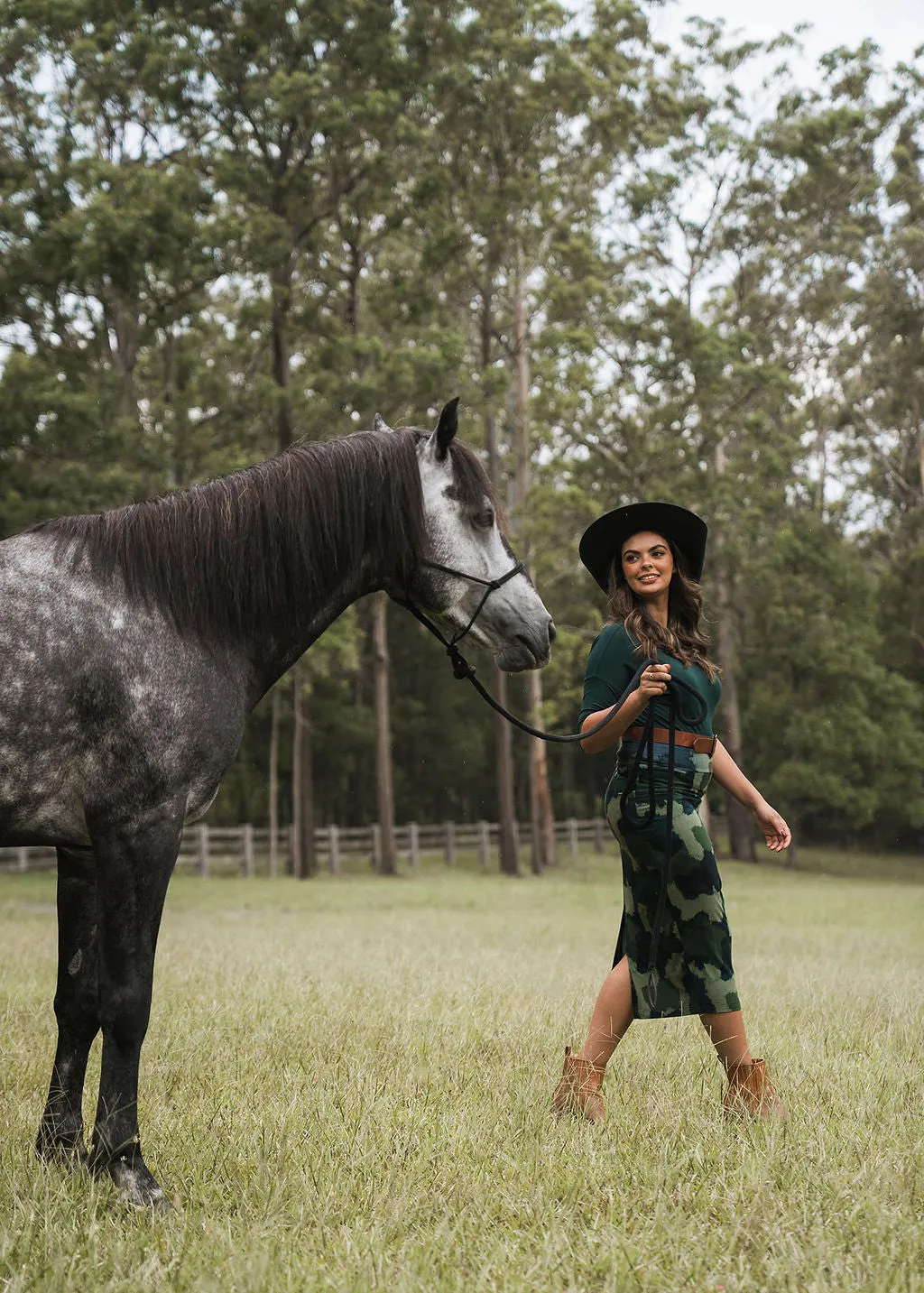 Maxi Bamboo Whitney Tube Skirt - Camouflage