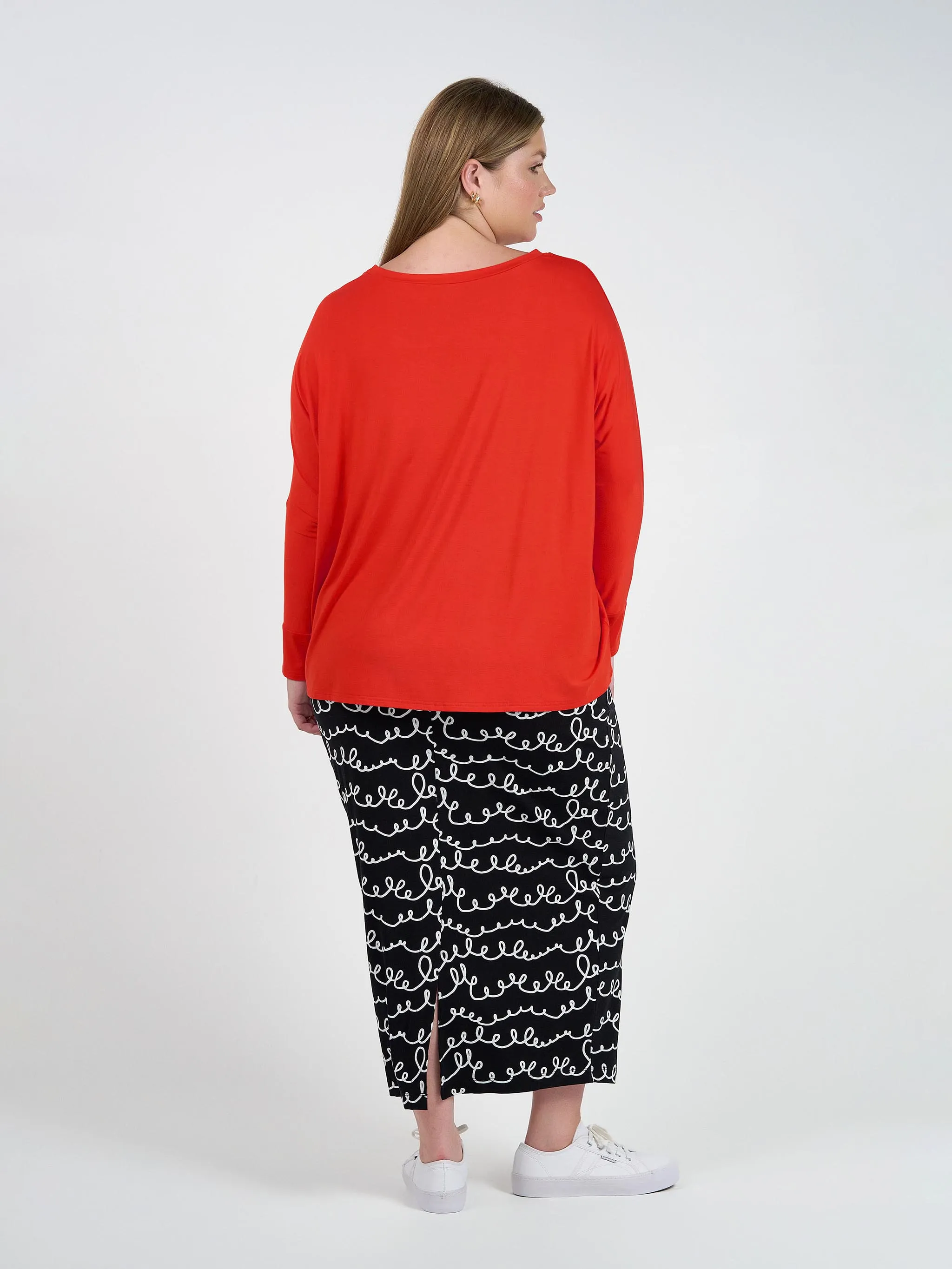Maxi Bamboo Whitney Tube Skirt - Squiggle