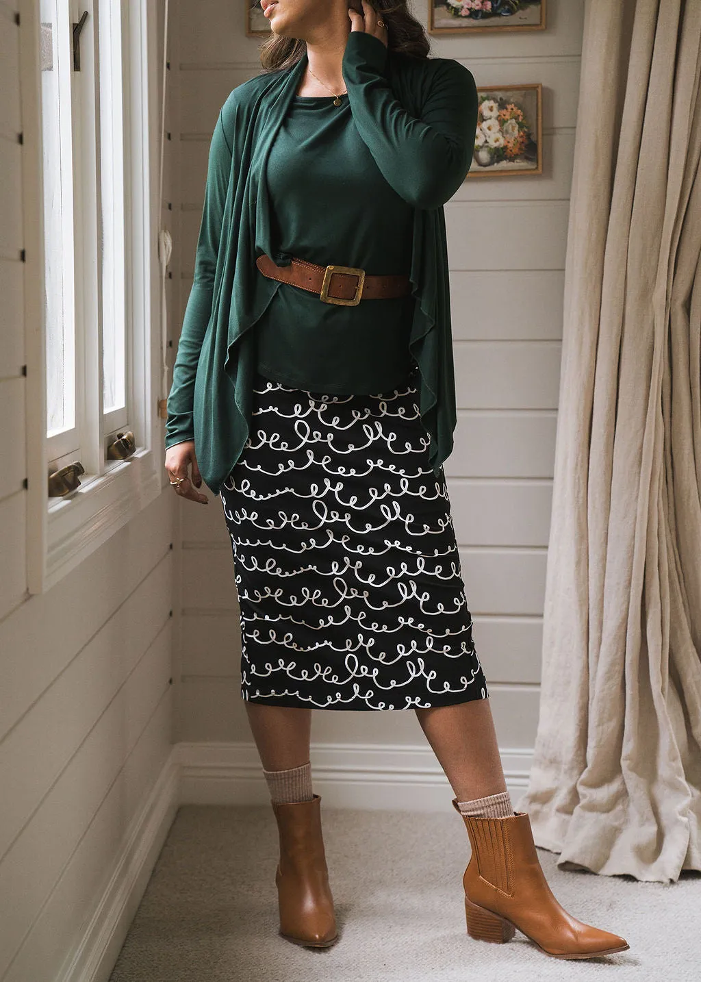 Maxi Bamboo Whitney Tube Skirt - Squiggle