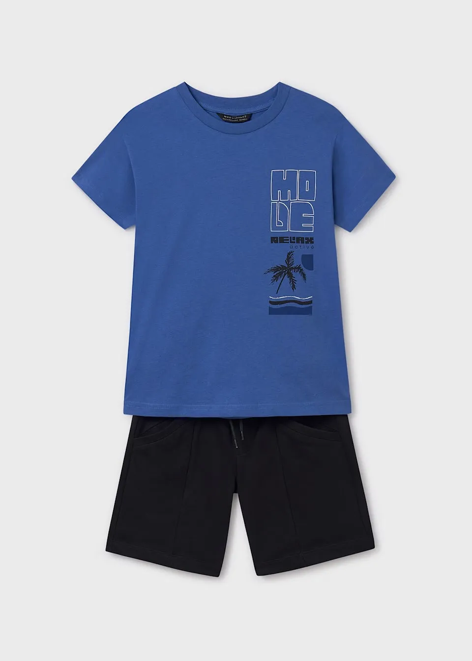 Mayoral Older Boys Shorts Set 6677 Blue