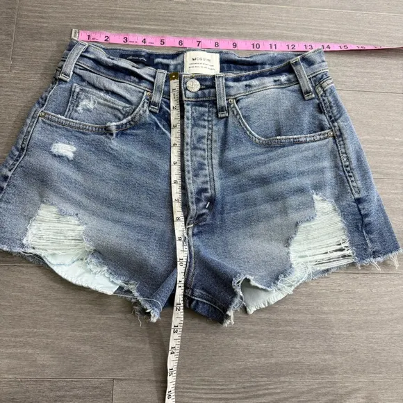 MCGUIRE Denim Shorts Georgia May High Rise Distressed In Pool Party Size 27 Jean