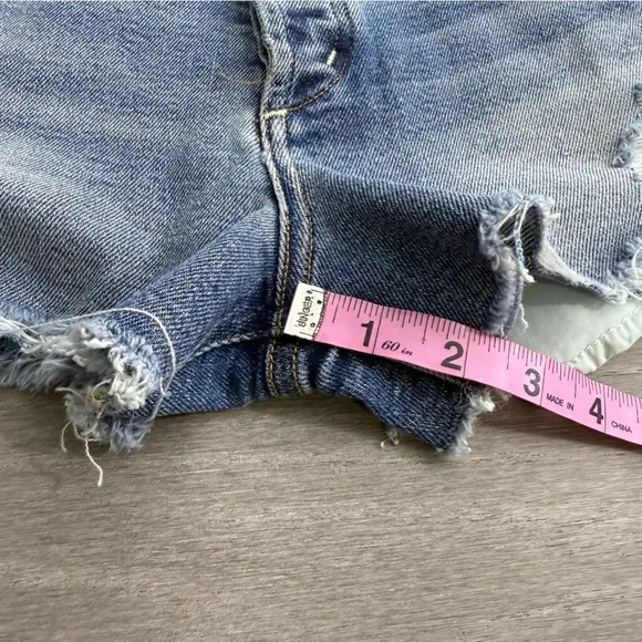 MCGUIRE Denim Shorts Georgia May High Rise Distressed In Pool Party Size 27 Jean