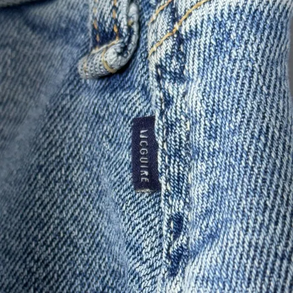 MCGUIRE Denim Shorts Georgia May High Rise Distressed In Pool Party Size 27 Jean