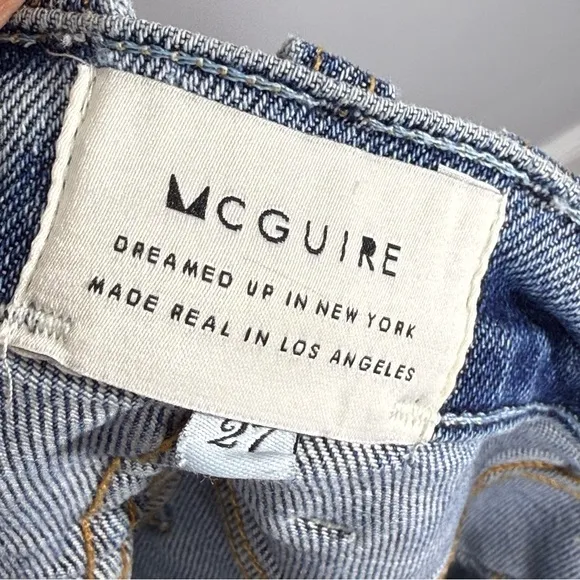 MCGUIRE Denim Shorts Georgia May High Rise Distressed In Pool Party Size 27 Jean
