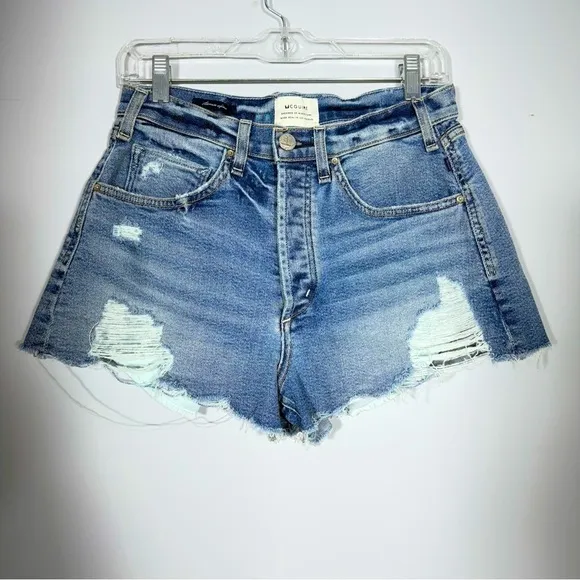 MCGUIRE Denim Shorts Georgia May High Rise Distressed In Pool Party Size 27 Jean
