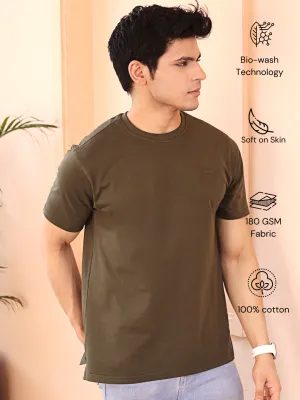 Men Army Crew Neck Cotton T-shirt