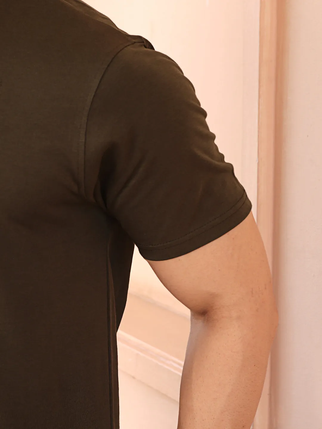 Men Army Crew Neck Cotton T-shirt