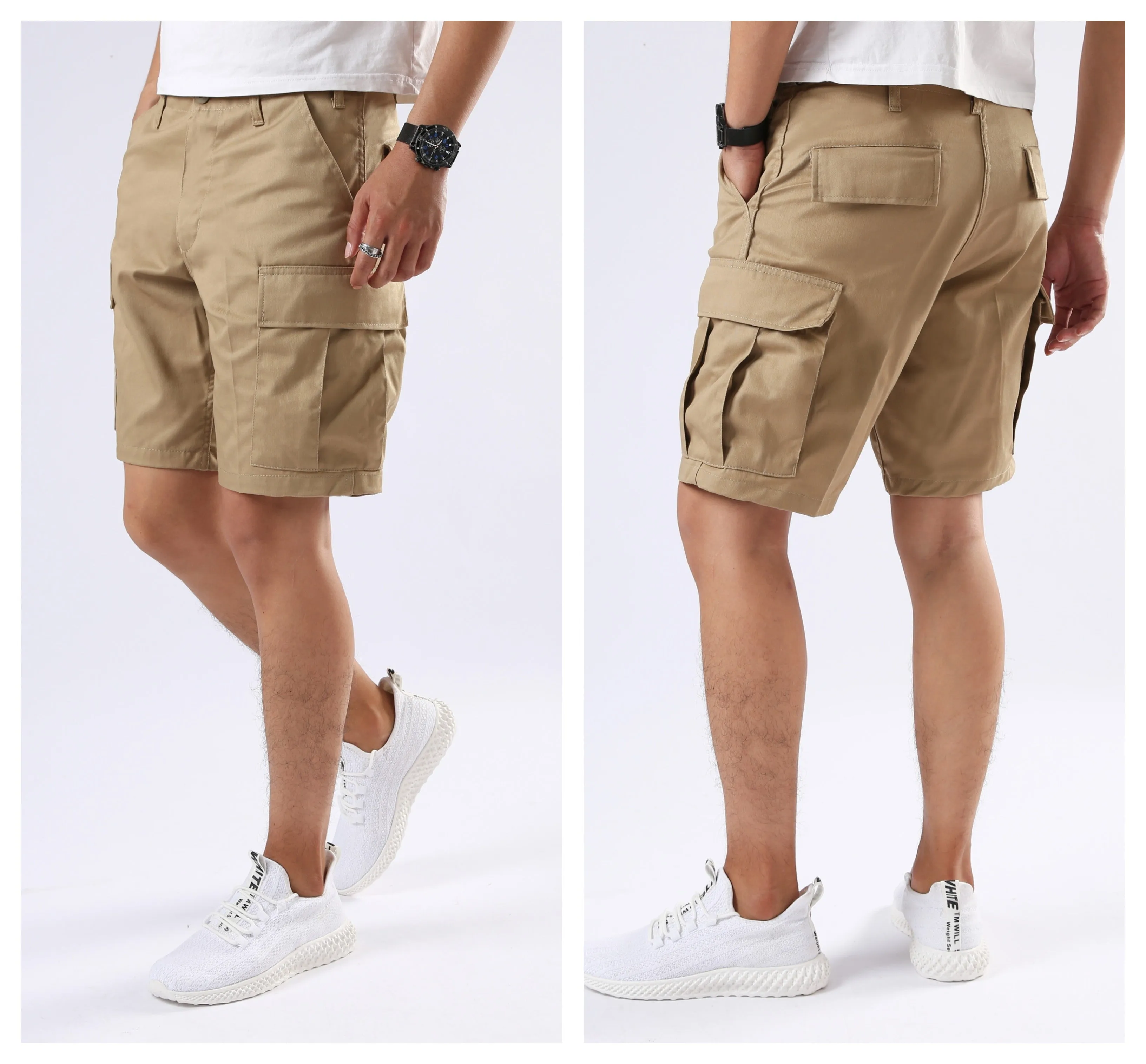 Mens Casual Cargo Shorts Army Military BDU Shorts - Solid Colors