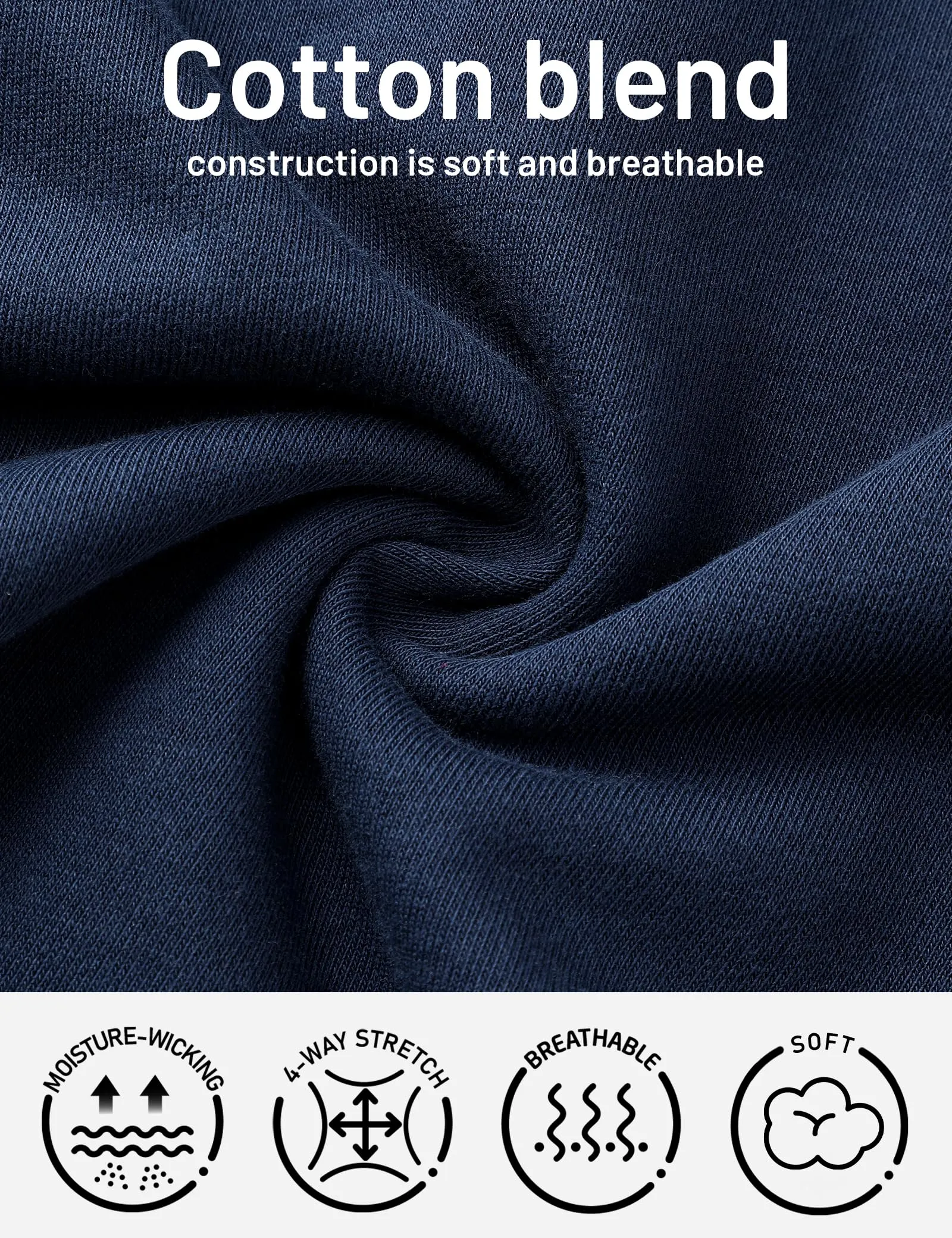 Men's Cotton Sweat Shorts 7 Inch Lounge Jersey Shorts