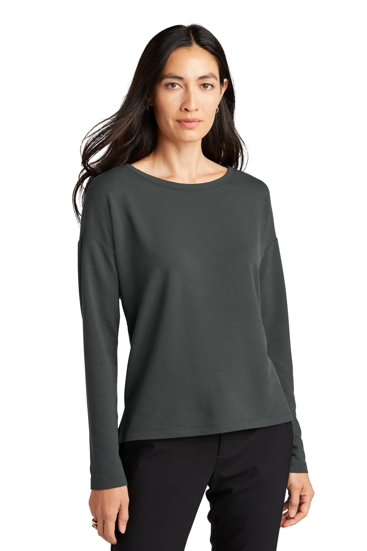 Mercer Mettle Women's Stretch Drop Shoulder Pullover MM3013 Anchor Grey