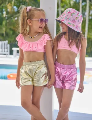 Metallic Track Shorts