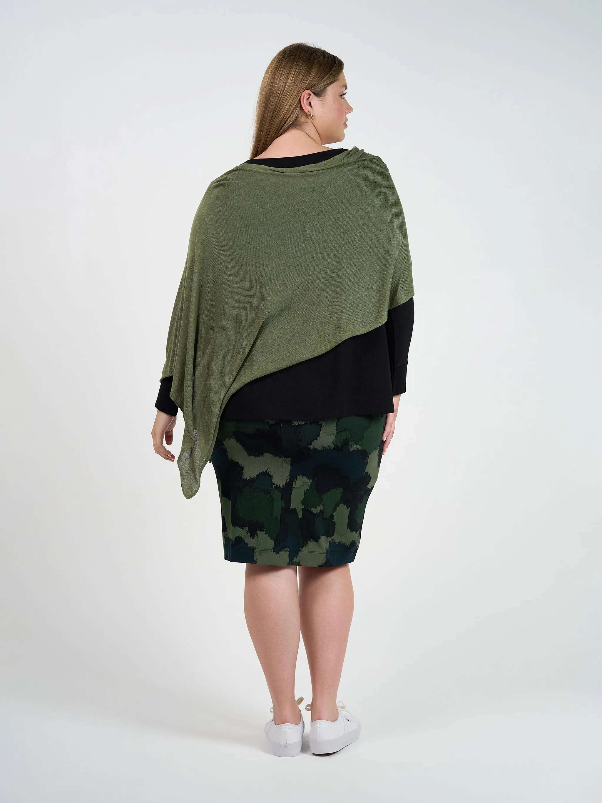 Midi Bamboo Whitney Tube Skirt - Camouflage