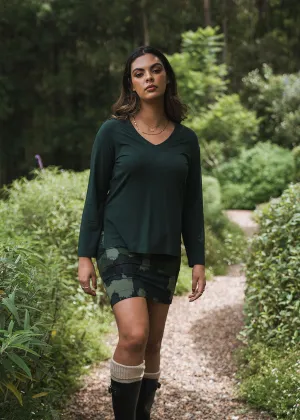 Midi Bamboo Whitney Tube Skirt - Camouflage