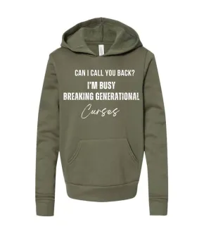 Military Green Call You Back Hoodie