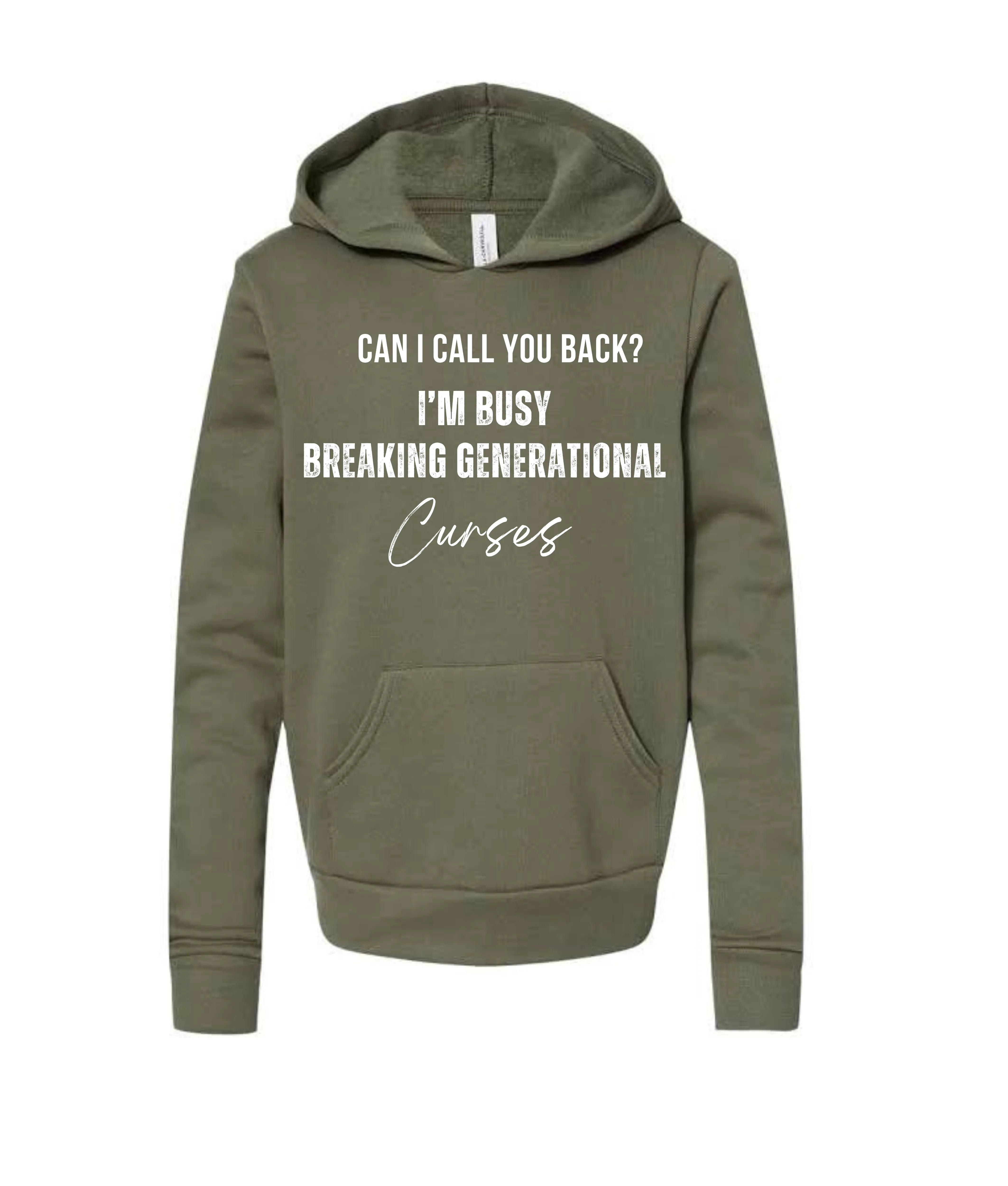 Military Green Call You Back Hoodie