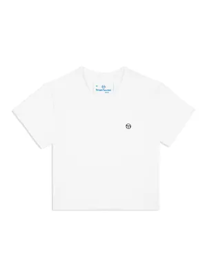 Mirano Fitted Crop Top- Brilliant White
