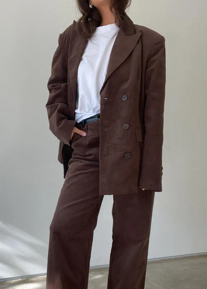 Mocha Corduroy Blazer