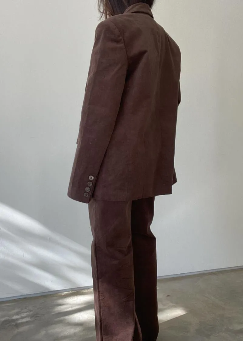 Mocha Corduroy Blazer