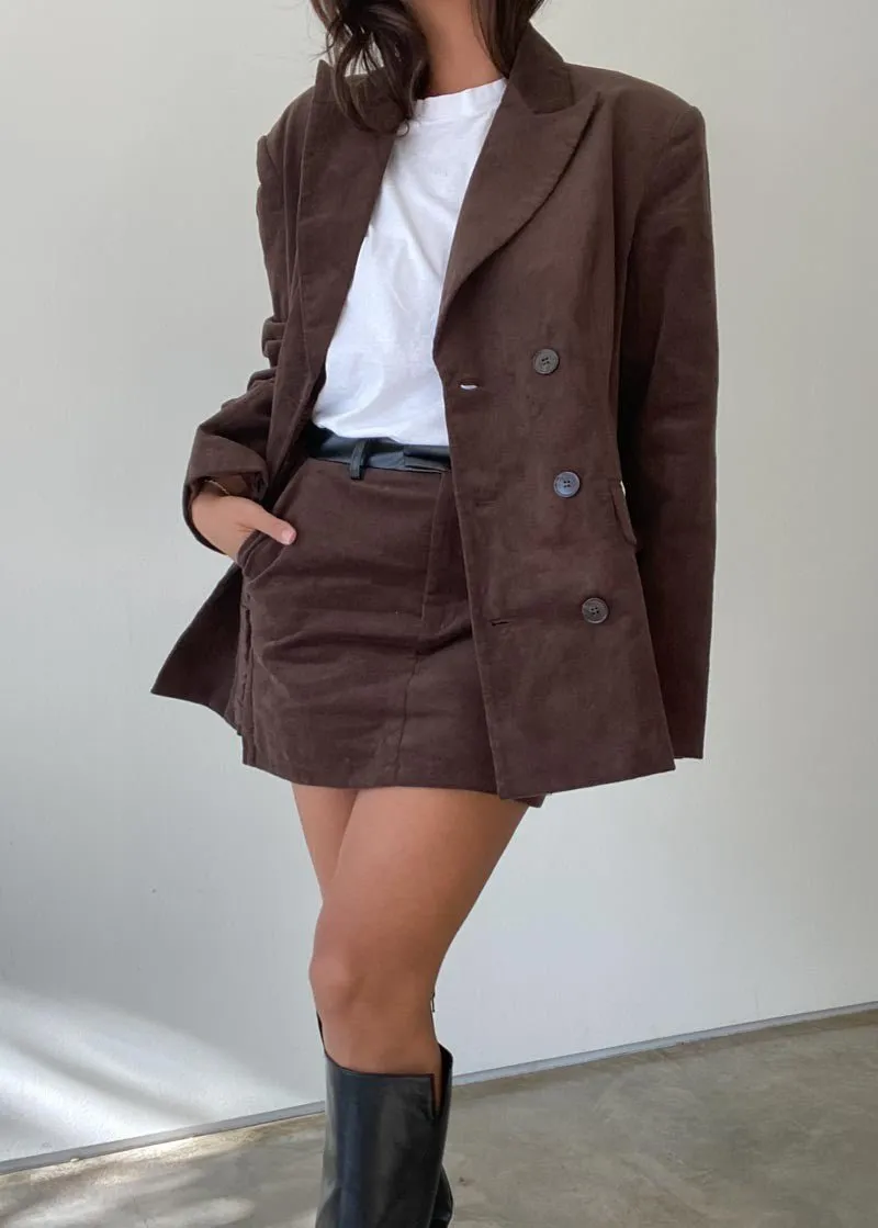 Mocha Corduroy Blazer